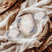 Romantischer Blaubeer-Blumenkranz-Brautabschied Serviette