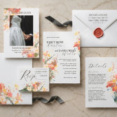 Romantic Blush Painted Floral Wedding Einladung