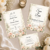 Romantischer Rosengarten Serenity Hochzeit Save The Date
