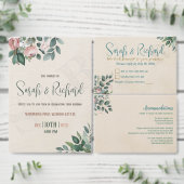 Elegante Blush & Sage Bloral Wedding Save The Date (Personalisiere diese Kollektion eines unabhängigen Creators.)