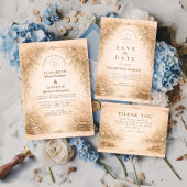 Romantic Botanical Wildflower Garden Wedding Save The Date