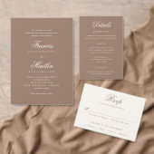Romantic Brown Elegant Wedding Geschenkschachtel (Personalisiere diese Kollektion eines unabhängigen Creators.)