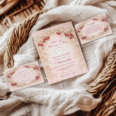 Romantic Cherry Orchard Florals Bridal Shower Serviette