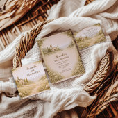 Romantic Countryside Floral Birthday Dankeskarte