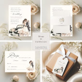 Botanische Vegetation zum Hochzeitswünschen Begleitkarte