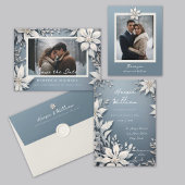 Hochzeit im Winter blühend-weiß Geschenkschachtel