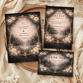 Romantic Dark Baroque Wedding Save The Date