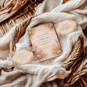 Romantic Fall Floral Bridal Shower Einladung