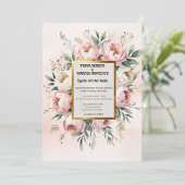 Boho Peonies Blush & Ivory Floral Wedding Save The Date