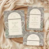 Romantischer Blumenstrauß Save the Date Hochzeit