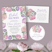 Boho Watercolor Floral wedding Geschenkpapier Set