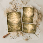 Romantic Forest Path Wedding Einladung