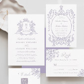 Classic Bloom Garden Lavender Wedding  Save The Date