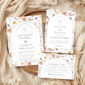 Romantischer Garten Wildblumenhochzeit Save The Date