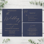 Romantisches Goldkalligrafie-Hochzeitsprogramm (Personalisiere diese Kollektion eines unabhängigen Creators.)