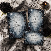 Romantische gotische Winterhochzeit Save The Date
