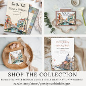 Venedig Italien Romantische Save the Date Steinuntersetzer