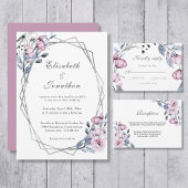 Romantischer Lavendel & Pulver Blauer Blütenblüten Dankeskarte