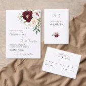 Romantische Rose Hochzeitsaktionskarte RSVP Karte (Personalisiere diese Kollektion eines unabhängigen Creators.)