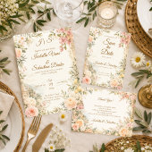 Romantische mediterrane Hochzeit Save The Date