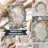 Romantische Navy Pastel Wildblumen Sweet 16 Banner