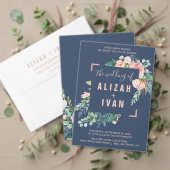 Romantische Peony-Blume vorbehalten Zeichen Einladung (Personalisieren Sie die Kollektion dieses unabhängigen Creators. Test)