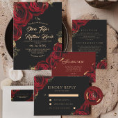 Hochzeit von rote Rose und Gold-Blume