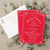 Einfaches Chic Script Romantisches Rotes Hochzeits Serviette (Personalisieren Sie die Kollektion dieses unabhängigen Creators. Test)