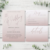 Moderne Dankeschön Calligraphy Rose Gold Wedding Geschenktütchen (Personalisiere diese Kollektion eines unabhängigen Creators.)