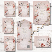 Romantische Rose Rosa Blumen Kein Abendessen All In One Einladung