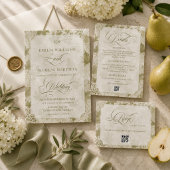 Sage-Grün Ivory Hochzeit Serviette