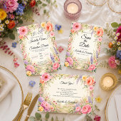 Romantischer Geheimgarten Hochzeit in Blüte Save The Date