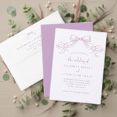 Romantischer Sketched Bow | Lilac-Krawatte Save The Date (Personalisieren Sie die Kollektion dieses unabhängigen Creators. Test)