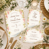 Romantische Weinberghochzeit Save The Date