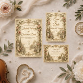 Romantische Vintage-Gartenhochzeit Save The Date