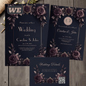 Romantische Vintage Rose. Menükarte