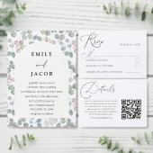 Rustikale Eukalyputus-Heiligtümer All In One Einladung (Personalisiere diese Kollektion eines unabhängigen Creators.)