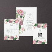 Romantische Wasserfarbe Rosa Blume Hochzeit Garten Save The Date (Personalisiere diese Kollektion eines unabhängigen Creators.)