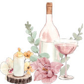 Romantic wedding flowers blooming garden runder aufkleber