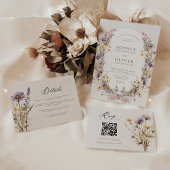 Sonnige Wildblume Chic Floral Wedding Einladung