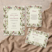 Hochzeitsnapkins für Vintage Rose Serviette (Personalisiere diese Kollektion eines unabhängigen Creators.)