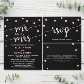 Rose Gold und Schwarz | Vorschlag von Glam Bridesm Weinetikett (Personalisiere diese Kollektion eines unabhängigen Creators.)