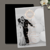 Verzierte Rose-Monogramm-Hochzeit Save The Date