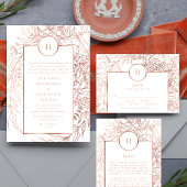 Editable Dusty Rose Gold Custom Wreath Wedding Tischnummer