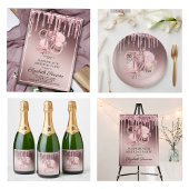 Rose Gold Glitzer Tropfen 50. Geburtstag Acrylschild