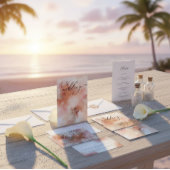 RoseGold Watercolor Wedding Vielen Dank Serviette