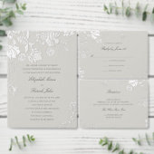 Rose Ivory Sonnet Formal Classic QR Code Hochzeit RSVP Karte (Personalisiere diese Kollektion eines unabhängigen Creators.)