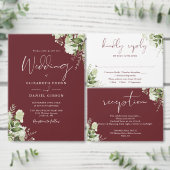 Rosewood Pink Botanische Vegetation Elegantes Skri Dankeskarte (Personalisiere diese Kollektion eines unabhängigen Creators.)