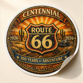 Route 66 Centennial Black Gold Legacy Magnet