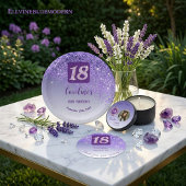 18. Geburtstag Chic Lila Glitzer Napkins Serviette